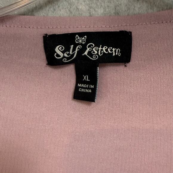 Vtg Self Esteem Babydoll Top Size XL Floral Y2K Stretch Fairy Grunge Whimsigoth - Picture 9 of 16